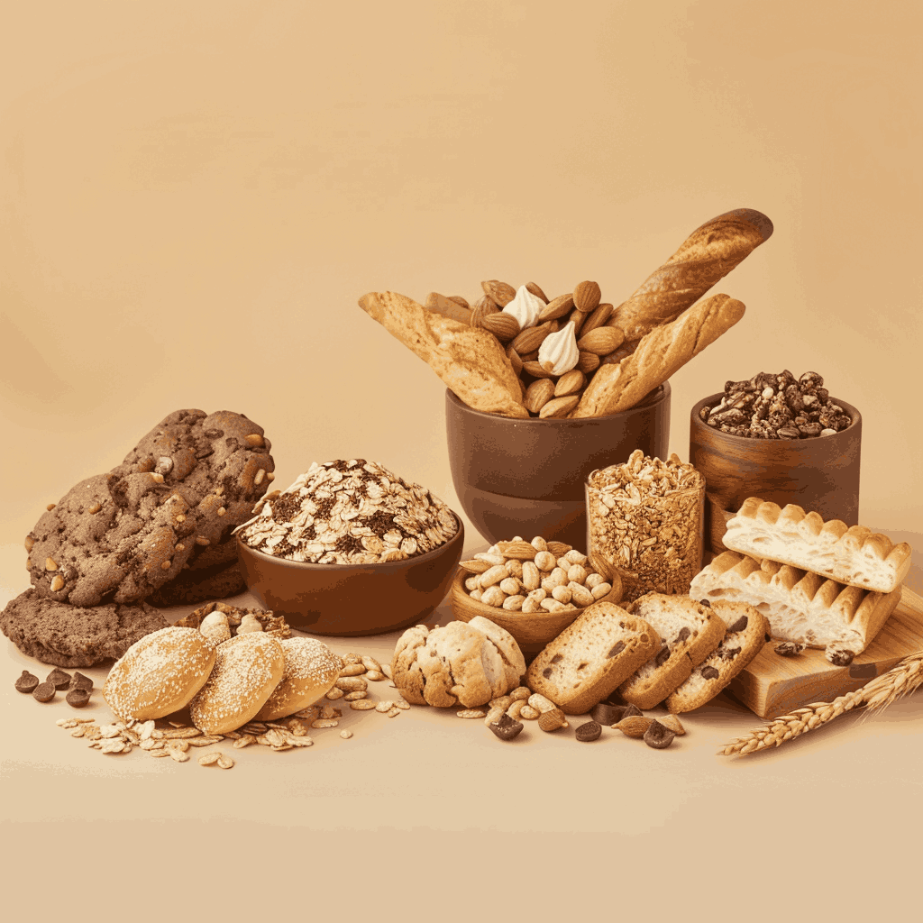 Müsli und Gebäck