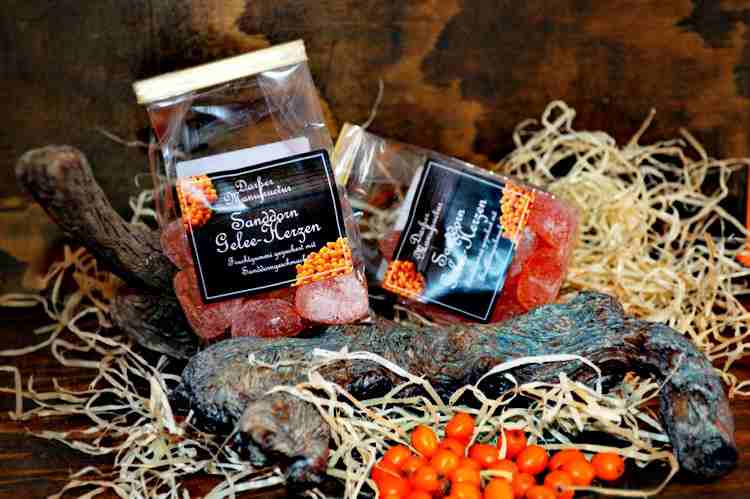 Sanddorn Gelee-Herzen 100g