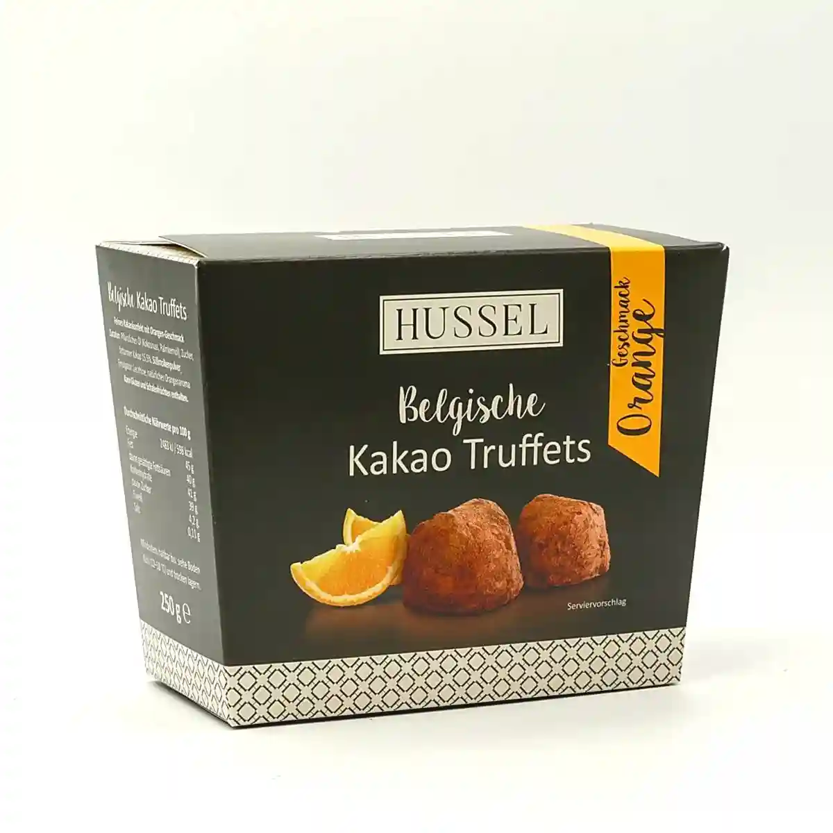 Belgische Kakao Trüffel Orange ohne Alkoh.