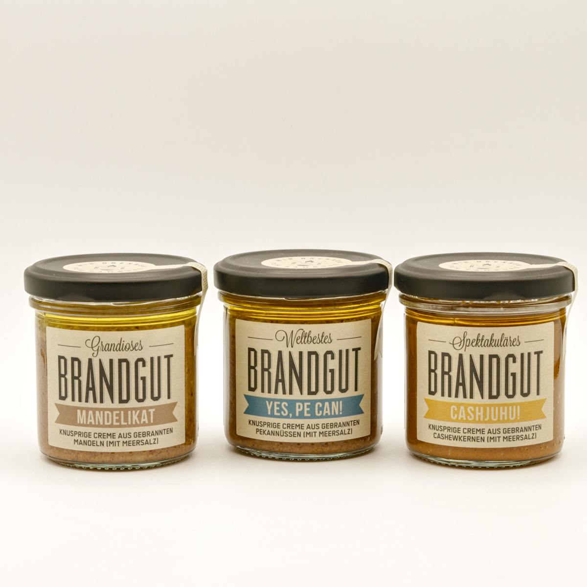 Brandgut 3er Set - Gebranntes mit Crunch und Meersalz