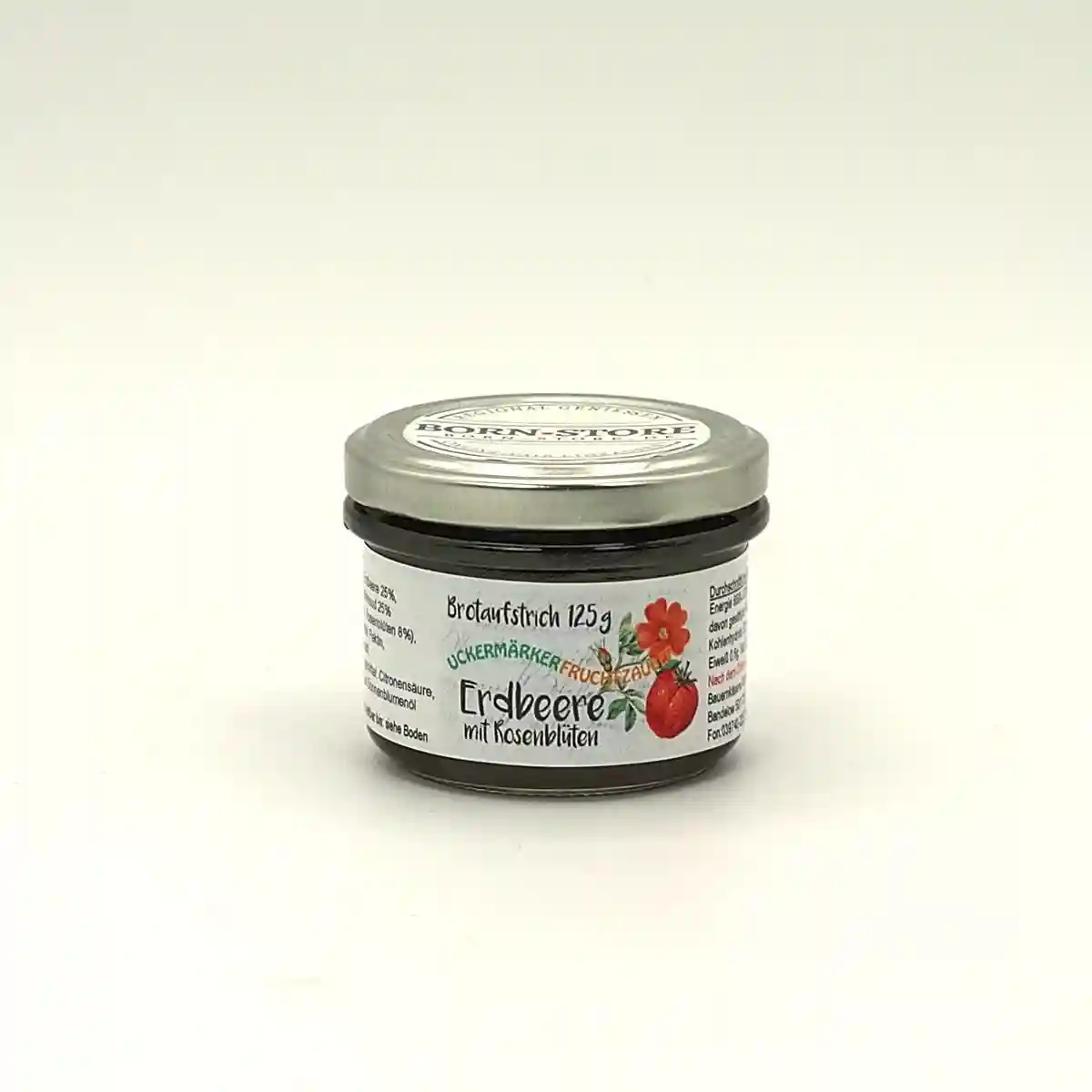 Erdbeer-Rosenblüte-Aufstrich Glas 125g