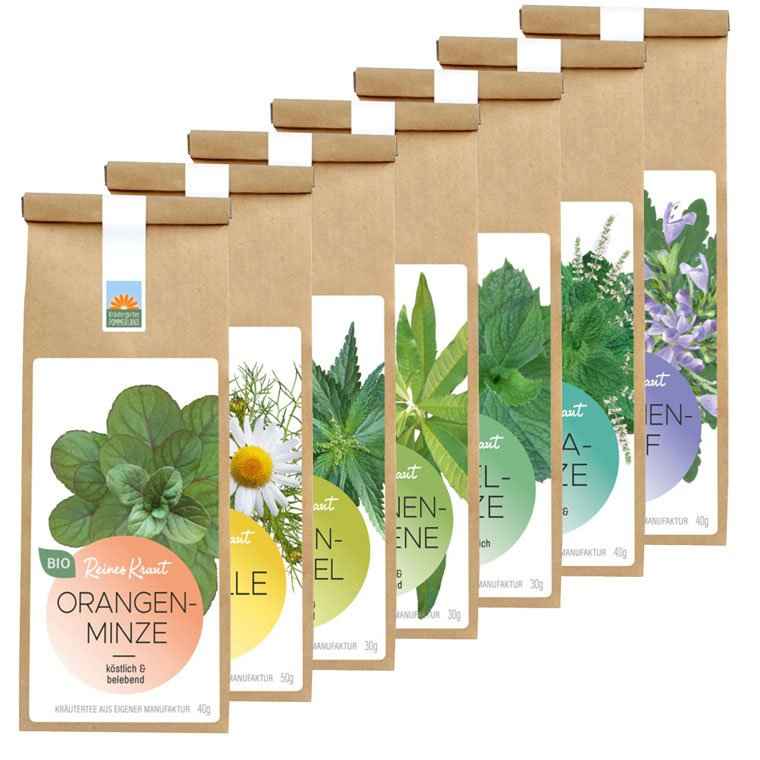Paket feines reines Kraut Papiertüte