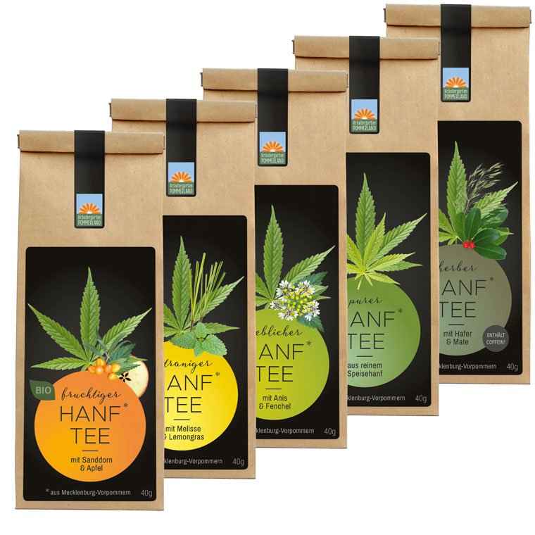 Paket Hanftees Papiertüte