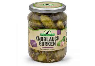 24 Gläser Rabe Knoblauchgurken groß