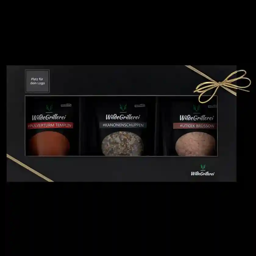 Geschenkset DIE ALLESKÖNNER mit deinem Logo - 3 Beutel mit Druckverschluss